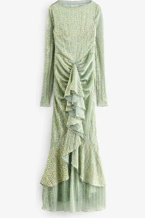 DASKA Alya Maxi Dress With Long Sleeves And Wrapped Front Detailxsmall