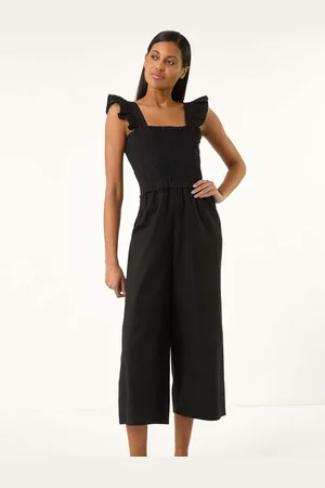 Roman Cotton Linen Blend Frill Jumpsuit46
