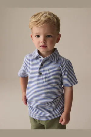 Next Short Sleeve Stripe 100% Cotton Polo Shirt (3mths-7yrs)4