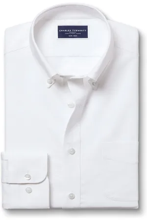 Charles Tyrwhitt Slim Fit Plain Button Down Non Iron Stretch Oxford ShirtXL