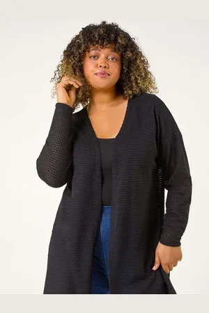 Roman Curve Textured Longline Cardigan48