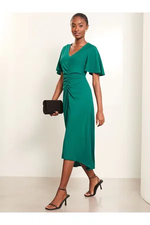 Lipsy London Midi-jurk met korte mouwen en V-hals en ruches40