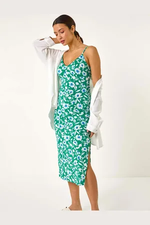 Roman Floral Strappy Midi Dress40