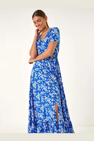 Roman Floral Print Button Maxi Dress48