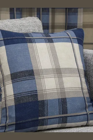 FUSION Balmoral Check 100% Cotton Filled Cushion43x43 cm