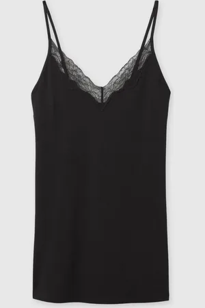 Reiss Dana Lace-Trimmed Jersey Nightdress with Cotton and ModalXS