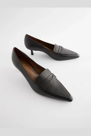 Next Forever Comfort Leather Point Kitten Loafer HeelsEU 37 T (UK 4)