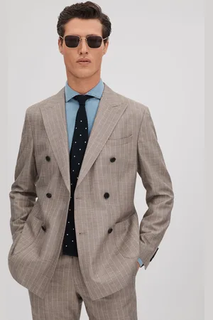 Reiss Epsom slim-fit blazer van wol-zijde-linnen met dubbele rij knopen42