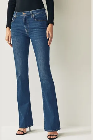 7 for all Mankind Donkerblauw Bair Eco bootcut jeans met wassing en uitlopende pijpen31 R
