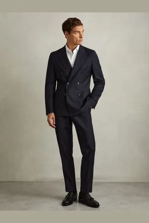 Reiss Combo Wool-Blend Flannel Suit Trousers28