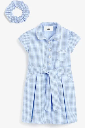 Next 100% Cotton Rich Belted School Dress With Scrunchie (3-14yrs)11 Jaar (146cm)
