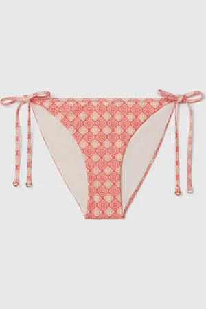 Reiss Kallie bikinibroekje met gestrikte zijkanten en print36