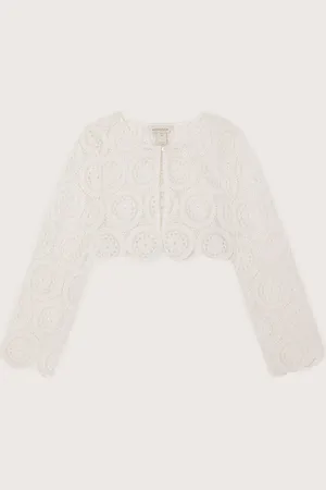 Monsoon Cropped Crochet Cardigan11