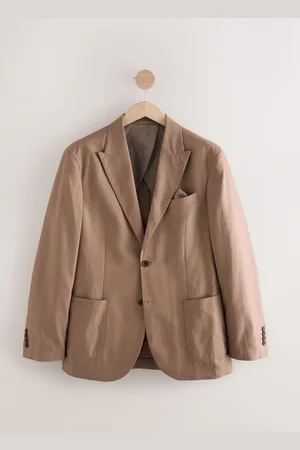 Next Regular fit blazer van katoenmix met linnen en lyocell56 Standaard (UK 46 R)