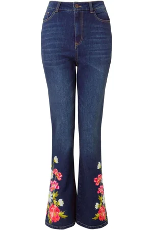 Joe Browns Floral Print Embroidered Bootcut Jeans40