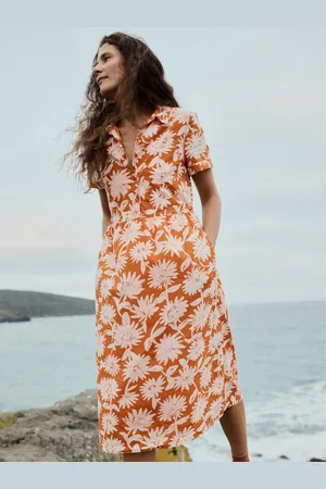 Seasalt Cornwall 100% Organic Cotton Fleet Checked Midi Dress46