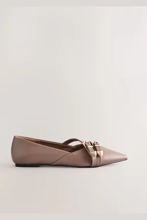 Next Forever Comfort Point Toe Western Double Buckle Ballet ShoesEU 42 (UK 8)