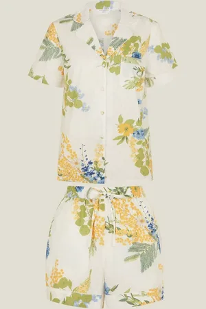 Accessorize Mimosa Floral Print 100% Cotton Pyjamas SetM