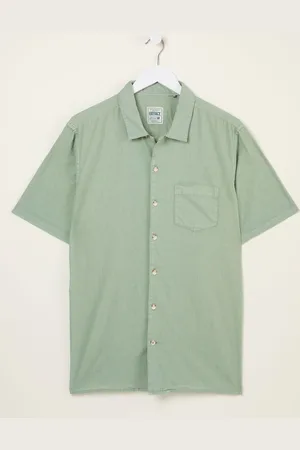 Fat Face FatFace Short Sleeve Linen Cotton Shirtxxxlarge