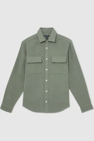 Reiss Camber Moleskin-Cotton Twin-Pocket Overshirtmedium