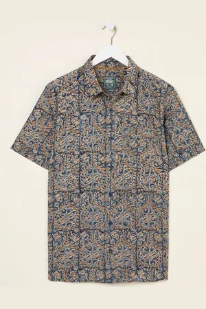 Fat Face FatFace Short Sleeve Authentic Indian Hand Block Print Shirtxlarge