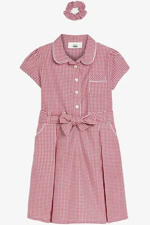 Next 100% Cotton Rich Belted School Dress With Scrunchie (3-14yrs)9 Jaar (134cm)