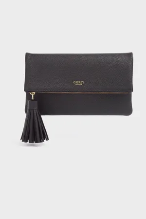 Osprey Bexley Grainy clutch van korrelig leerEén