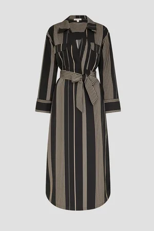 Monsoon Andi Stripe Midi Shirt DressX-large