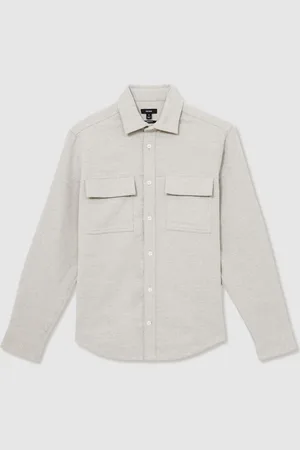 Reiss Camber Moleskin-Cotton Twin-Pocket Overshirtmedium