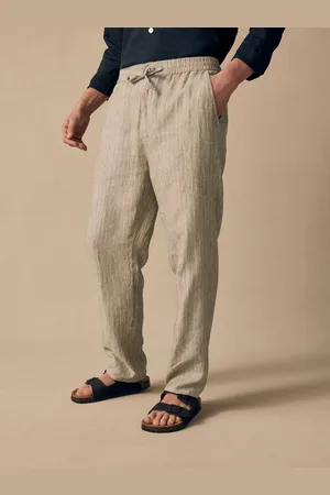 Next 100% Linen Signature Elasticated Waist Drawstring Trousers34r