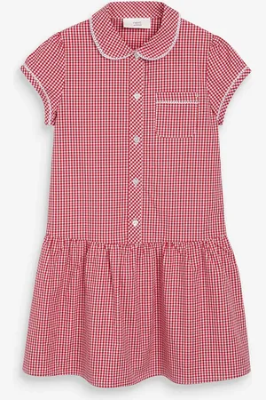 Next Geruite schooljurk met verlaagde taille en hoog aandeel katoen (3-14 jr)6 Jaar (116cm)