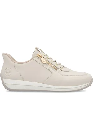 Rieker Womens Cream Zipper Shoeseu38