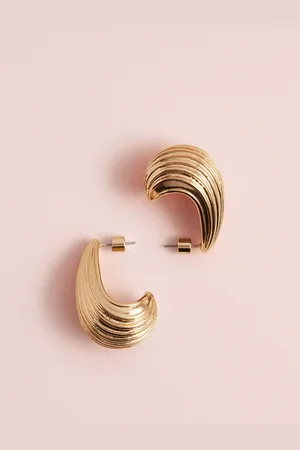 Next Tabitha Simmons x Copper Ridged Hoops EarringsEén