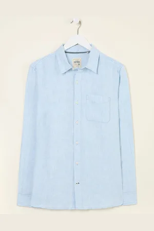 Fat Face FatFace Long Sleeve Linen Stripe 100% Linen Shirtxxxxlarge