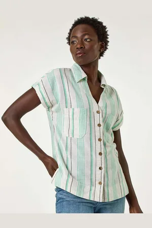 Roman Verticle Stripe Short Sleeve Shirt48