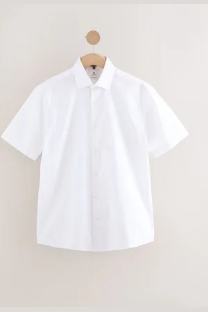 Next Cotton Blend Short Sleeve Cutaway Collar Shirtxxxxlarge