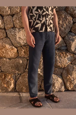 Next 100% Linen Signature Elasticated Waist Drawstring Trousers38r