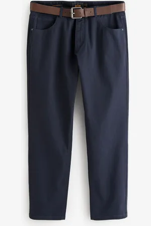 Next Straight Fit Belted Textured 5 Pocket Trousers36W x 31L (UK 36 R)