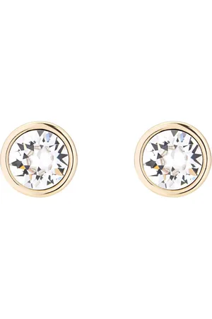 Karen Millen Silver Tone Crystal Dot Stud EarringsEén