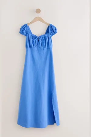 Next Midi-jurk met pofmouwen16 P