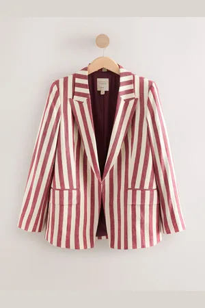 Next Striped Blazer with LinenEU 42 (UK 14)