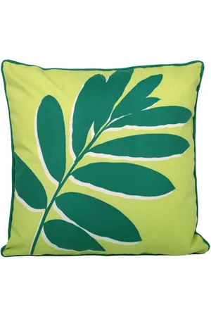 FUSION 100% Cotton Leaf Print Cushion43x43 cm