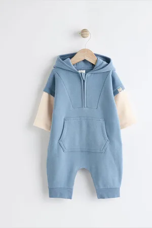 Next Babyrompertje van sweatstof met capuchon12