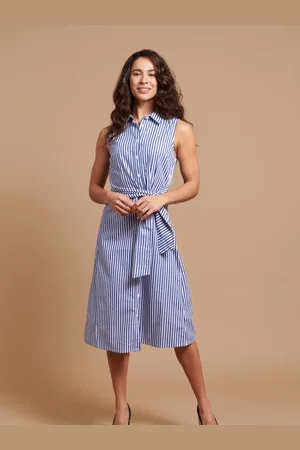 U.S. Polo Assn. U. S. Polo Assn. Womens Striped Sleeveless Shirt DressXL
