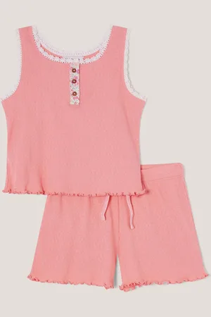 Monsoon Bloemen jersey pyjamaset met korte broek7