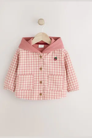 Next Gingham Strawberry Hooded Baby 100% Cotton Jacket (0mths-2yrs)9