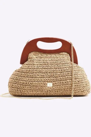 River Island Raffia Clutch Bageen