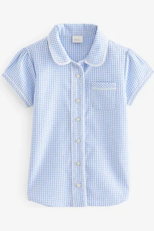 Next Cotton Rich School Gingham Blouse (3-14yrs)10 Jaar (140cm)