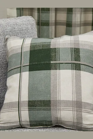 FUSION Balmoral Check 100% Cotton Filled Cushion43x43 cm