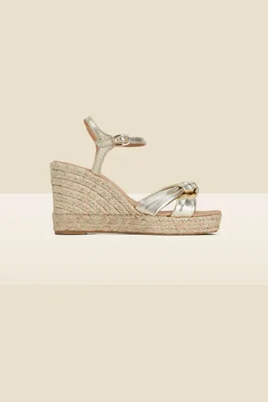 Sosandar Leren sandalen met sleehak en geknoopt detailEU 39 (UK 6)